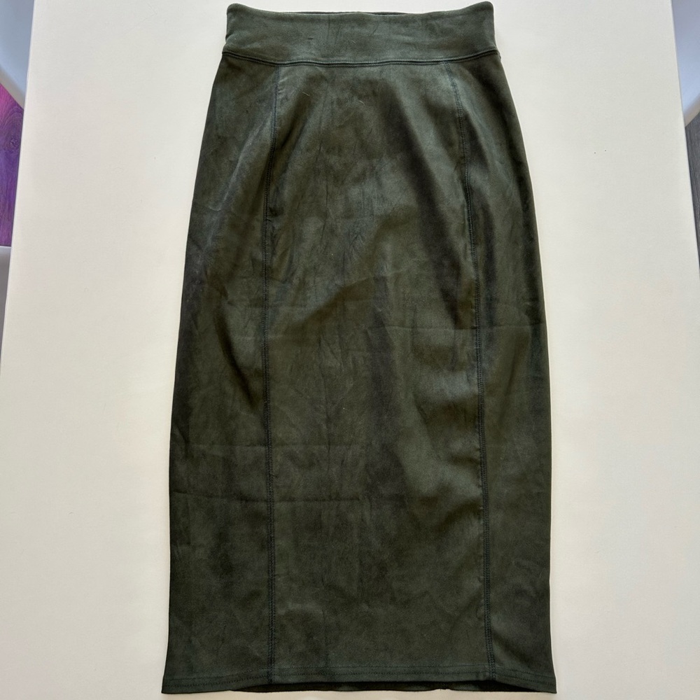 Olive Midi Pencil Skirt